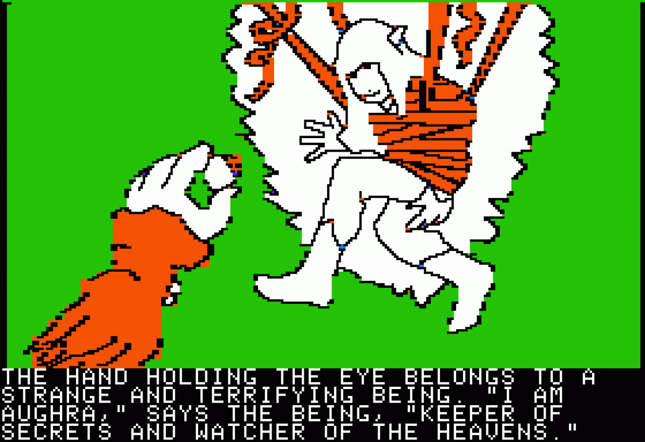[25/06/2021] Auch in The Dark Crystal von 1983 interagieren Spieler noch über einen Text-Parser mit der Spielwelt. Musik hat der Titel keine, Soundeffekte sind auf zwei verschiedene Pieptöne beschränkt. &nbsp;