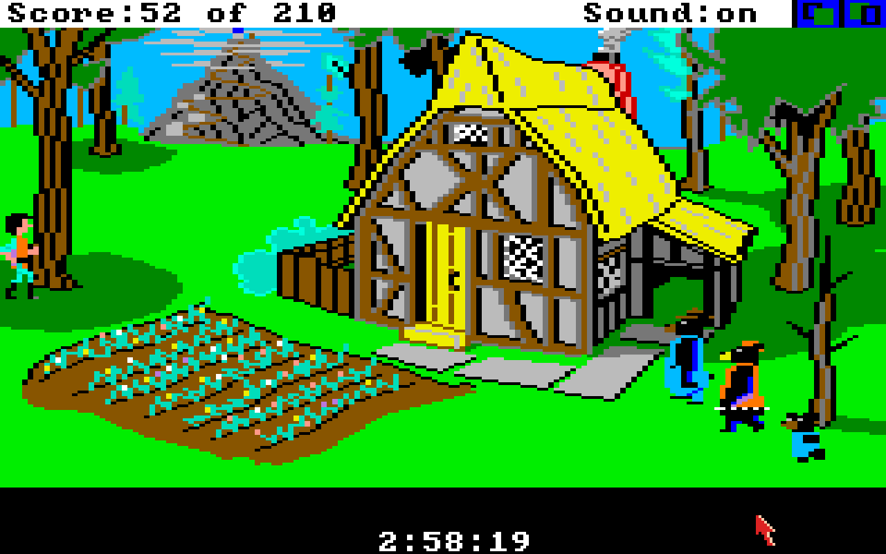 [25/06/2021] King’s Quest III: To Heir is Human (1986) ist in etwa so umfangreich wie die Storys der beiden Vorgängerspiele kombiniert, avanciert schnell zum Publikumsliebling und schafft es 2016 sogar auf Platz 50 der „Beste Spiele aller Zeiten“-Liste des US-Magazins Time. &nbsp;