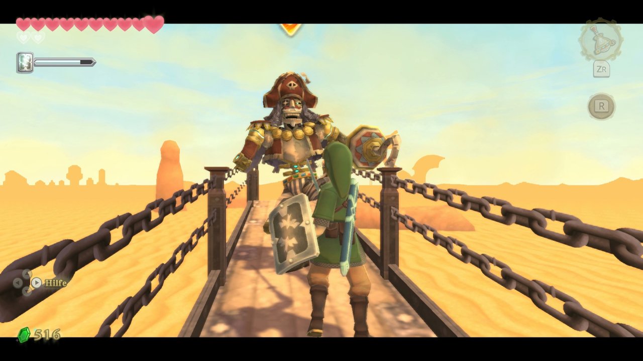 [08/07/2021] Dieser Miniboss raubte uns dereinst auf der Wii den letzten Nerv! Nun, dank normaler Knopfsteuerung, ist er innerhalb von Sekunden besiegt.