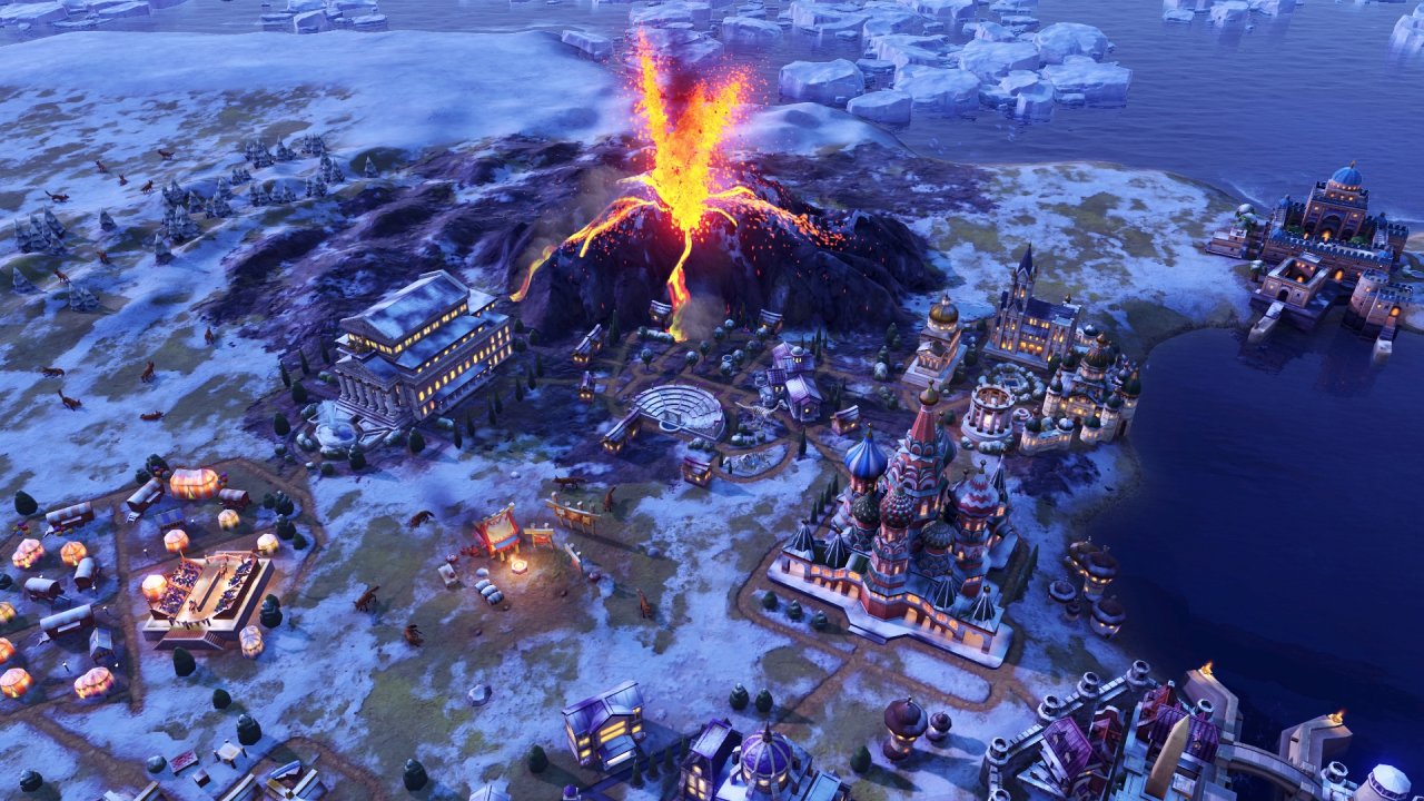 [21/09/2021] Gathering Storm, die zweite Erweiterung zu Sid Meier’s Civilization 6, rückt Vulkanausbrüche, Überschwemmungen, Stürme, Dürren und andere Naturkatastrophen in den Fokus. Gegensteuern kann man in vielen Fällen (aber nicht allen) durch den Einsatz erneuerbarer Energien.