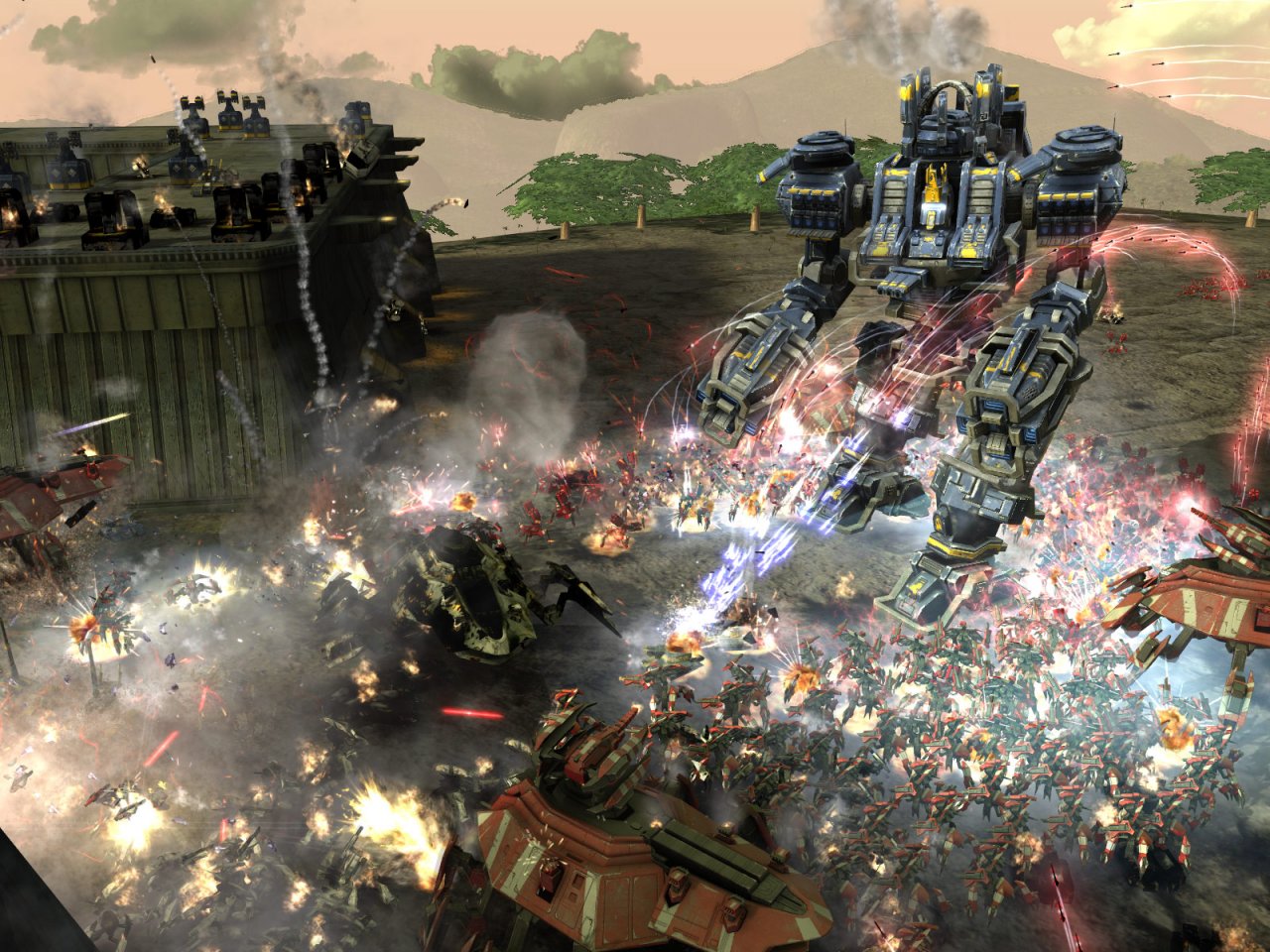 [03/09/2021] Riesige Schlachtfelder, tonnenweise Einheiten und der „strategische Zoom“ geben auch in Supreme Commander 2 (2010) den Ton an. Das Ressourcensystem hat Gas Powered Games hingegen vereinfacht. Im Multiplayer duellieren sich auf PC bis zu acht Kommandeure, auf Xbox 360 sind es maximal vier.