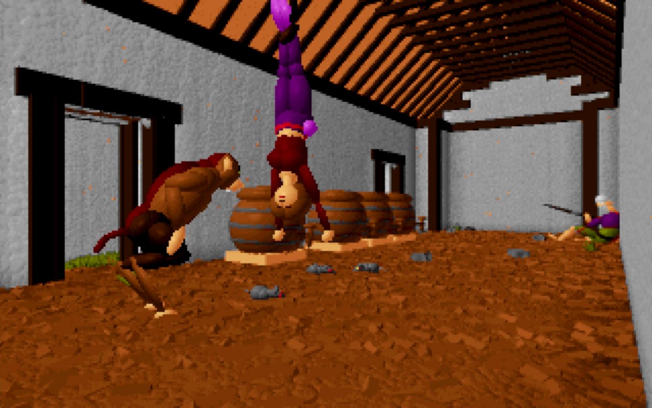 [30/09/2021] Die britische ELSPA war in den 90ern bekannt für ihre niedrigen Altersempfehlungen. Das Action-Adventure Ecstatica (im Bild) bekam allerdings eine Erwachsenen-Einstufung. Die USK vergab trotz Folterszenen hingegen einen „Ab 12“-Sticker.