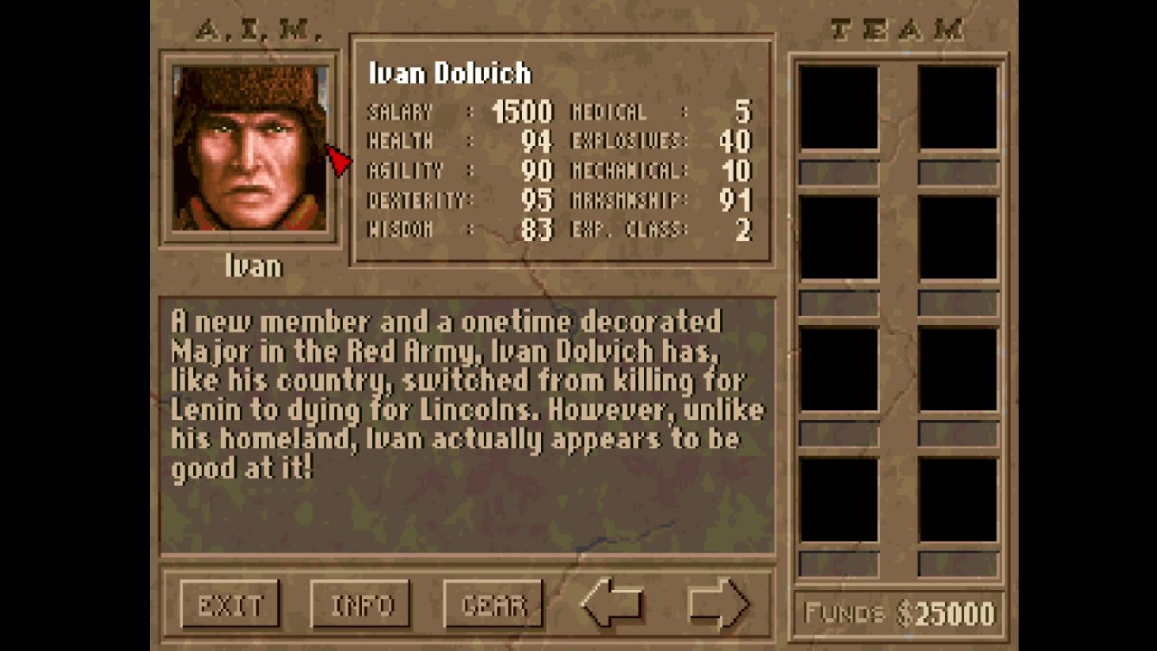 [17/09/2021] Jeder Jagged-Alliance-Neuling sollte gleich zu Beginn den ebenso starken wie preisgünstigen Russen Ivan rekrutieren.