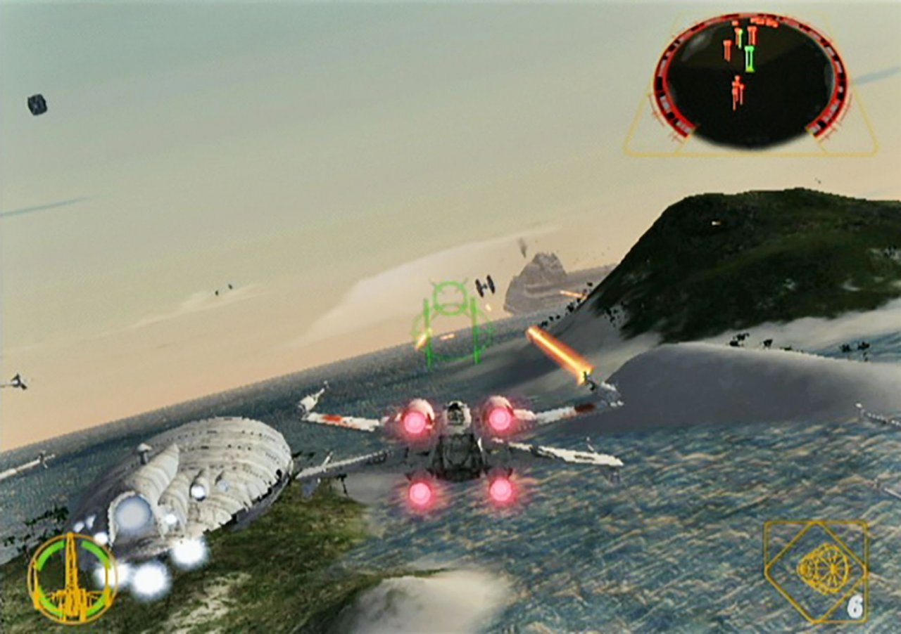 [14/09/2021] Die Planeten im Star-Wars-Spiel Rogue Leader glänzten aufgrund ihrer strahlenden sowie farbenfrohen Umgebung auf dem Gamecube.