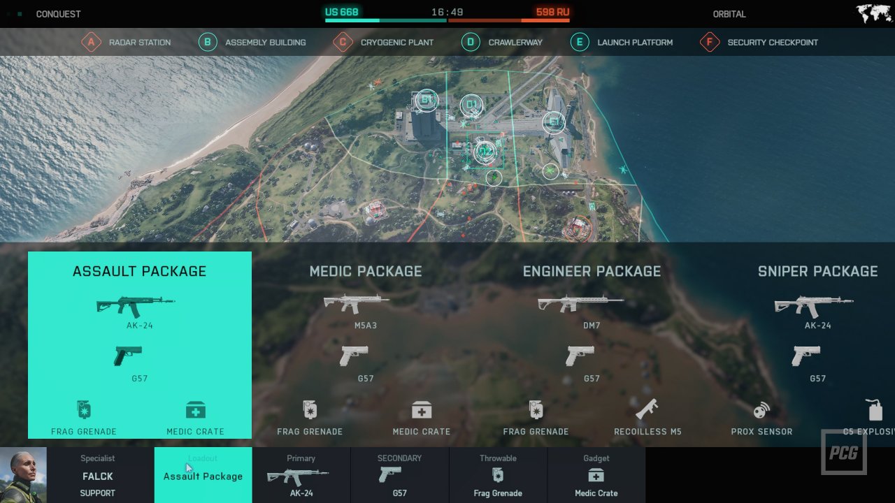 [05/10/2021] Das Spiel schlägt zwar Loadouts vor, doch könnt ihr Waffen und Gadgets auch frei wählen.&nbsp;