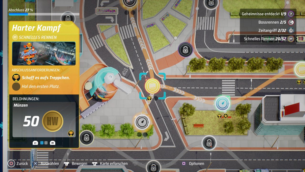 [11/10/2021] Die Übersichtskarte der Kampagne erinnert stark an die Spielteppiche, auf denen Kinder gerne mit ihren Hot Wheels herumdüsen.
