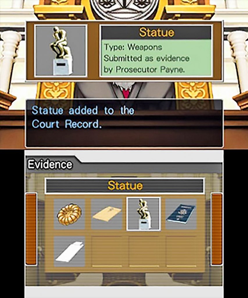 [09/11/2021] Hier in der DS-Version sehen wir unten unser Inventar. Alles, was sich hier befindet, setzen wir ein, um der Wahrheit auf den Grund zu gehen.