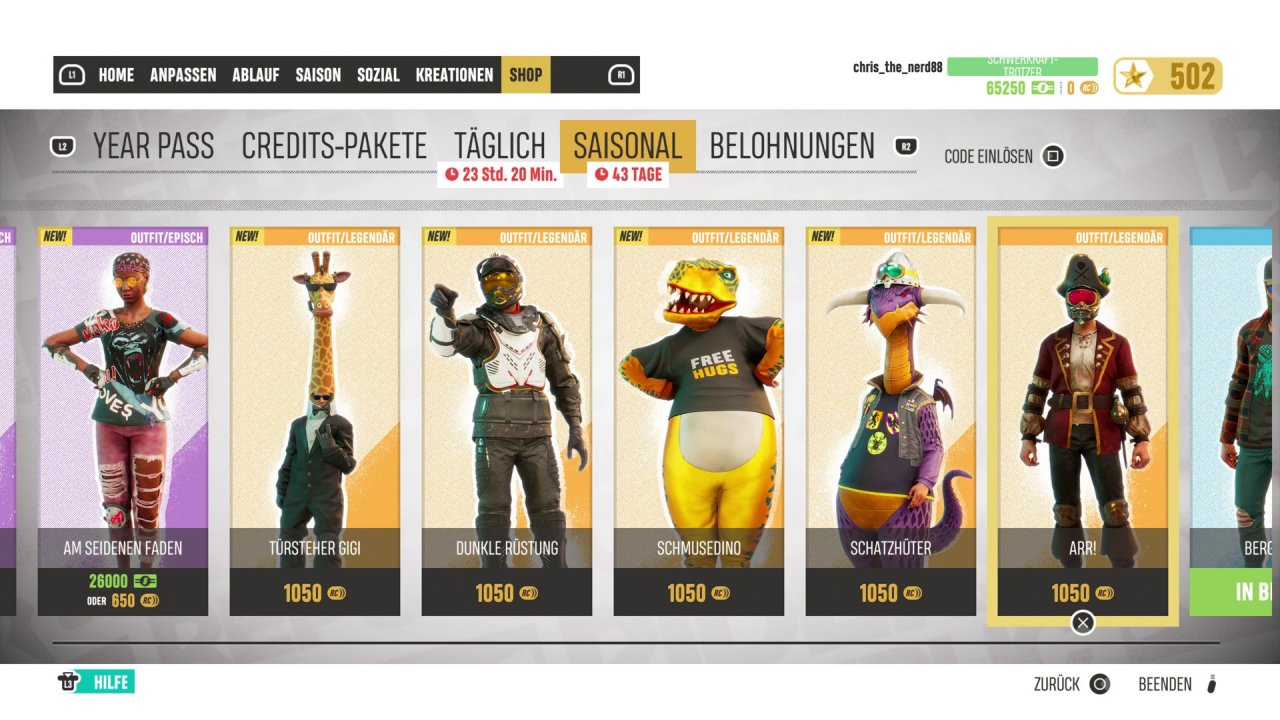 [05/11/2021] 08/15-Klamotten gibt es für verdiente In-Game-Währung, für Kostüme hingegen müsst ihr echtes Geld in die Hand nehmen. Ein einzelnes Kostüm kostet 9,99 Euro. Das ist echt frech, Ubisoft!