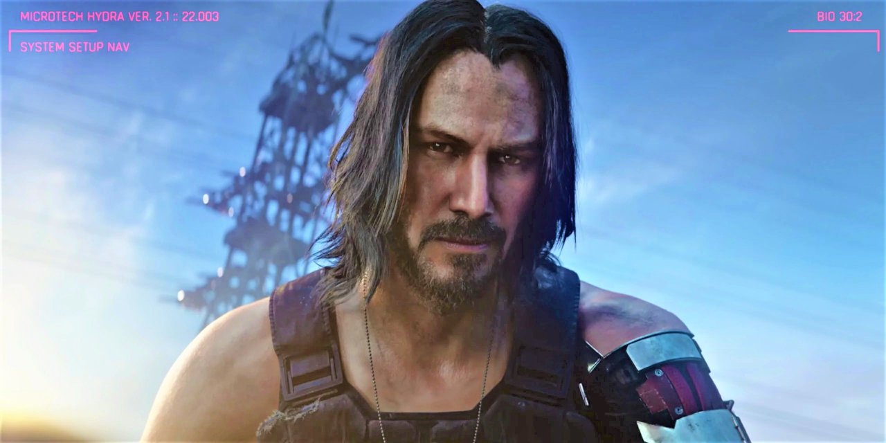 Keanu Reeves in Cyberpunk 2077.