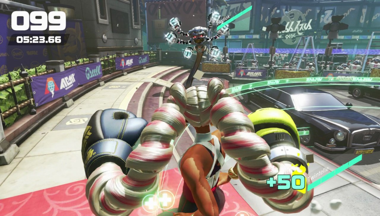 [03/12/2021] Sieht wild aus, steuert sich aber extrem eingängig: In ARMS spielt ihr einen Boxer, der seine Fäuste mit einfachen Joycon-Bewegungen fliegen lässt.
