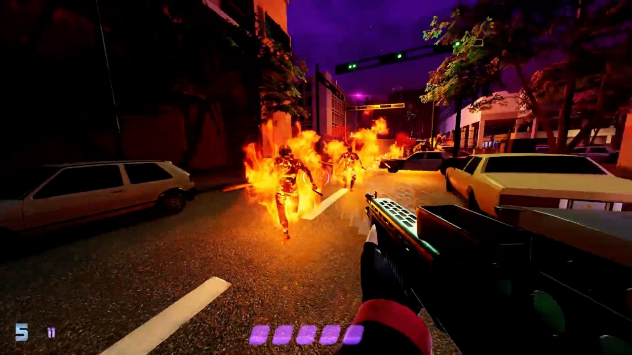 [02/12/2021] Neon Beasts sieht so aus, wie man sich Hotline Miami in der Ego-Ansicht vorstellen würde.
