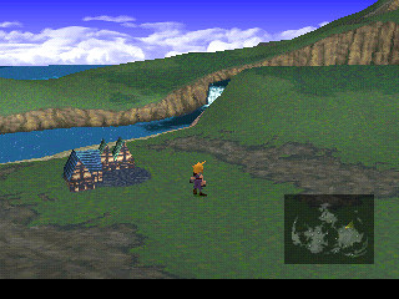 [25/01/2022] Auch die Karte erstrahlte in 3D: Cloud reiste hier von einem Ort zum nächsten. Das unterstützte den Eindruck einer gewaltigen Spielwelt.&nbsp;