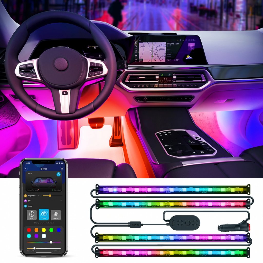 [06/02/2022] Govee RGBIC Car Lights: Die spektakuläre Auto-Innenbeleuchtung gibt es im Valentinstag-Sale mit 10% Rabatt zu kaufen.