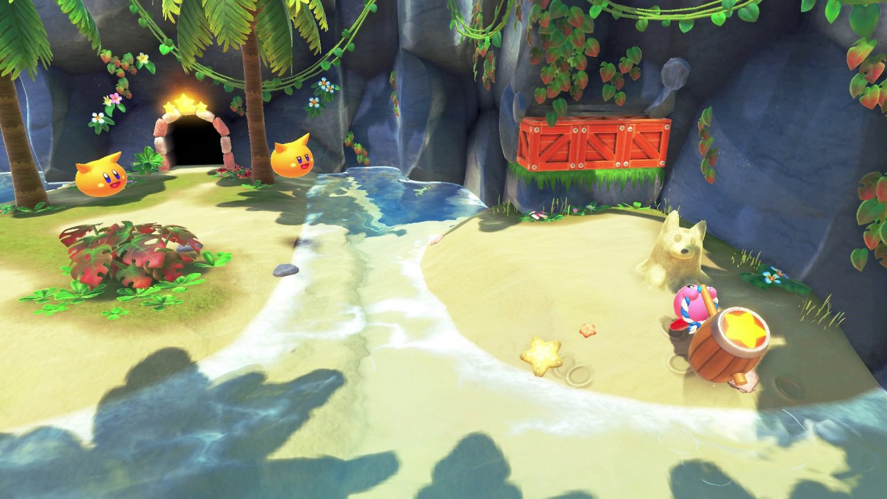 [25/03/2022] Kirby und das vergessene Land: Einsamer Strand: Zerstöre die Sandfigur.