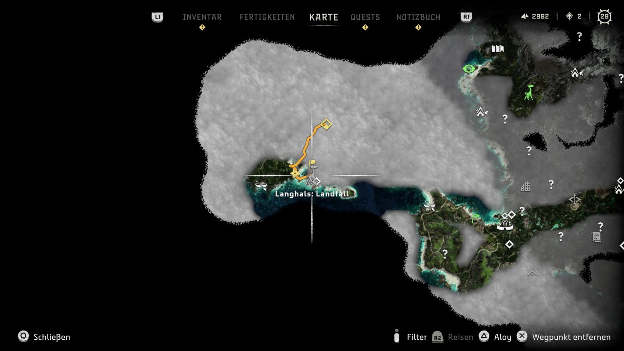 [09/03/2022] Die Insel Landfall befindet sich ganz im Westen.