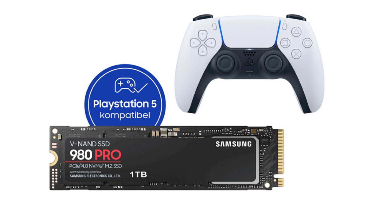 [08/03/2022] PS5-Wochen bei Amazon: Sowohl die pfeilschnelle Samsung 980 Pro SSD als auch den Sony Dualsense Wireless Controller gibt es günstiger.