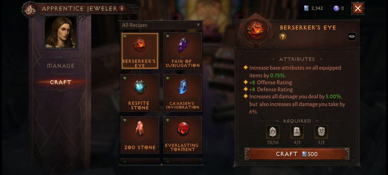 [25/04/2022] Mit legendären Edelsteinen könnt ihr euren Build weiter ausdefinieren.&nbsp;(Screenshot aus der Beta)