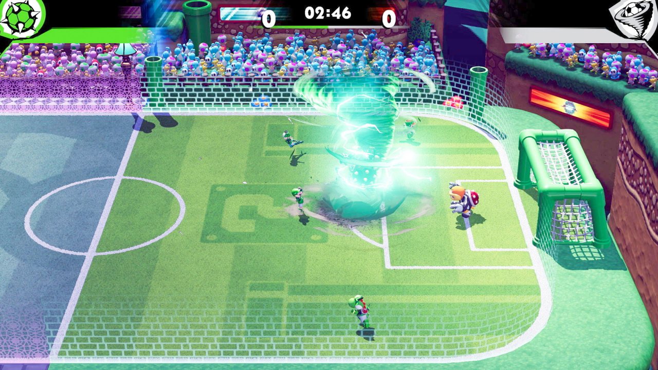 [07/04/2022] Luigis Spezialkraft beschwört einen grünen Tornado, der den Ball zielsicher ins Netz befördert.