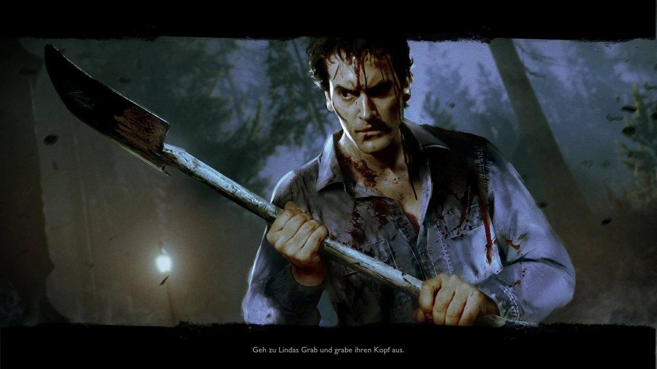 Bruce Campbell in Evil Dead.