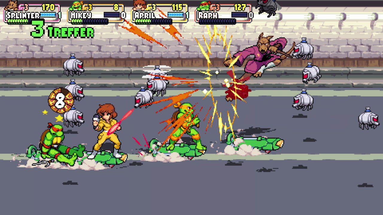 [15/06/2022] Shredder's Revenge ist stets fair, gerade die Skate- und Flug-Level sind jedoch fordernd.