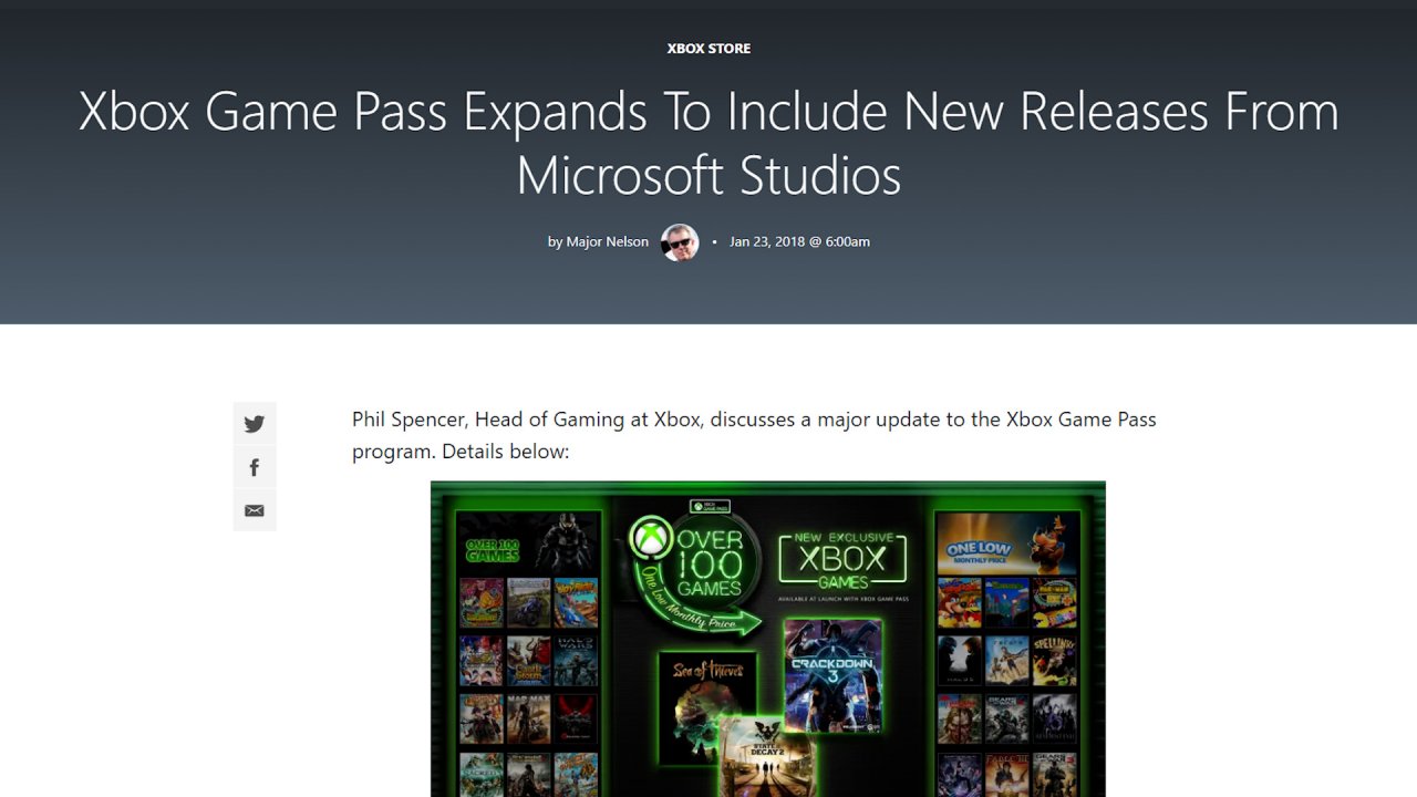 [17/06/2022] Ganz unscheinbar nahm der Xbox Game Pass seinen Anfang
