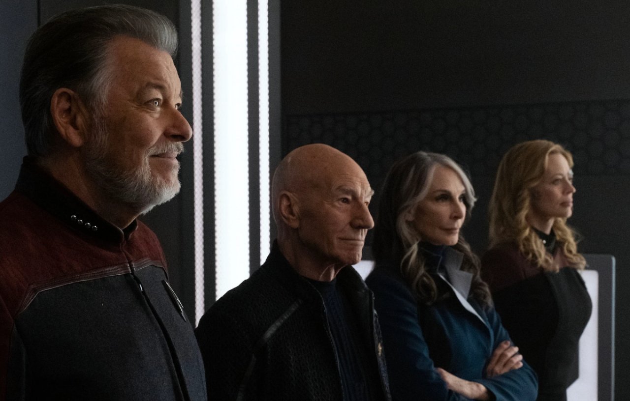 Die alte Crew aus The Next Generation in Star Trek: Picard.