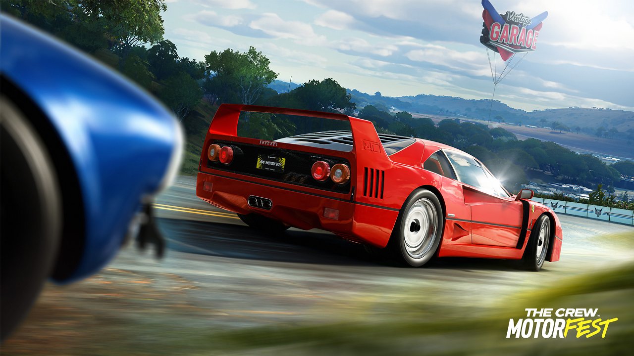 Ein klassischer Ferrari F40 im Rennen.