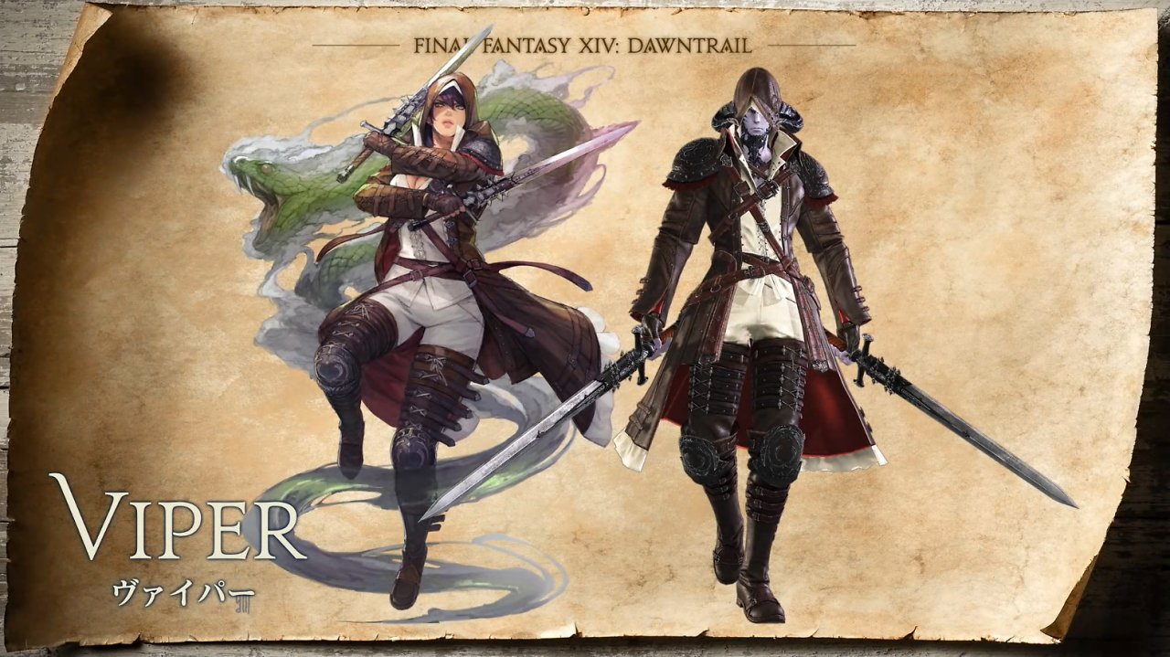 Concept Art des Vipers aus Final Fantasy 14.