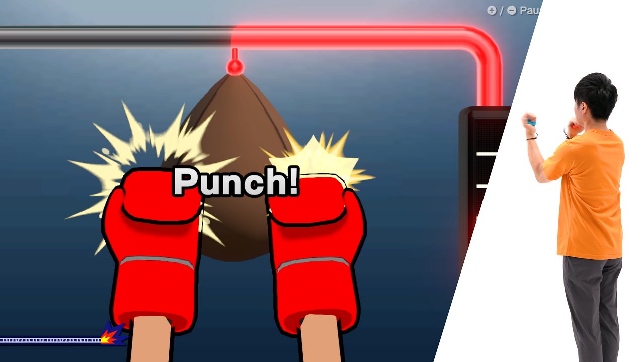 Ein Mikrospiel aus WarioWare: Move It!