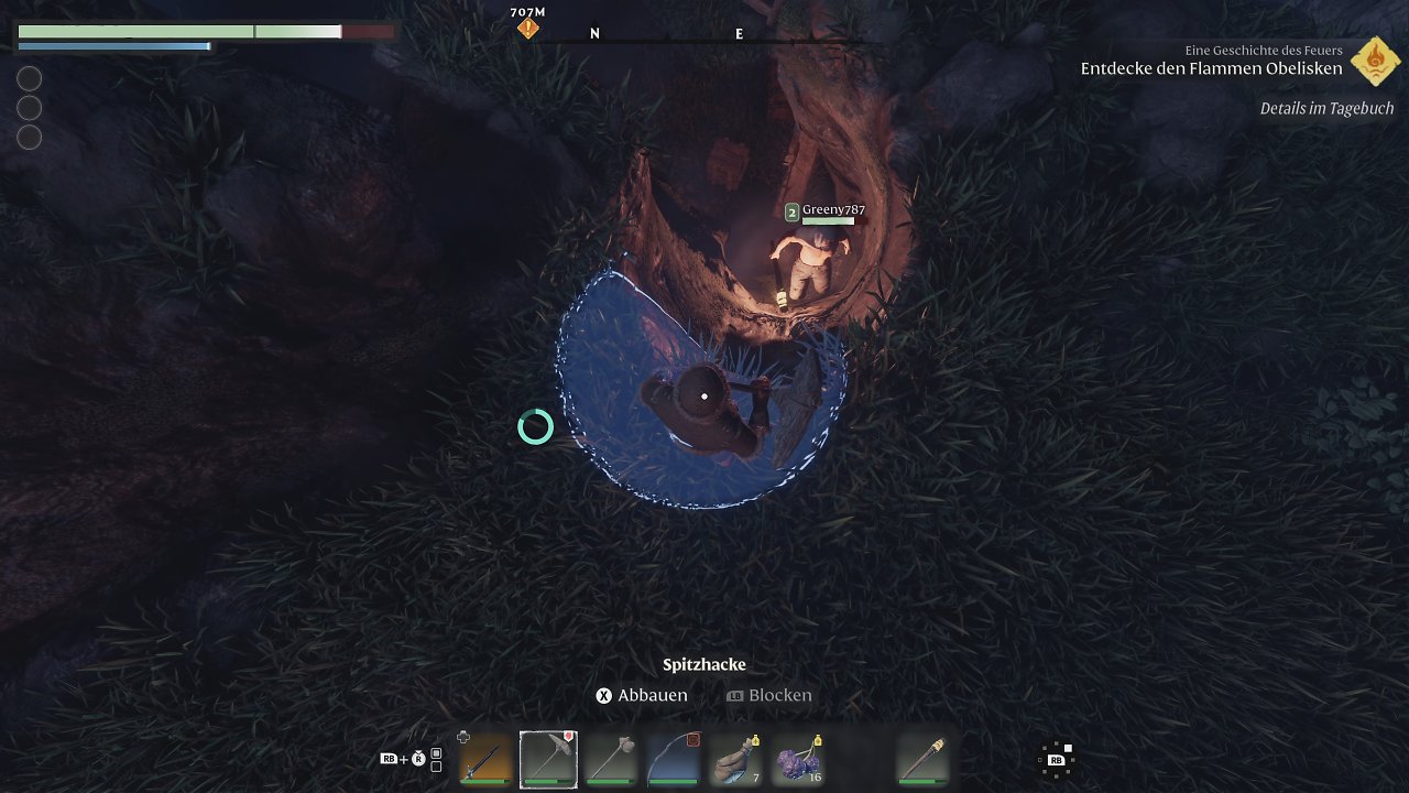 Zwei Spieler graben einen Tunnel durch die Erde