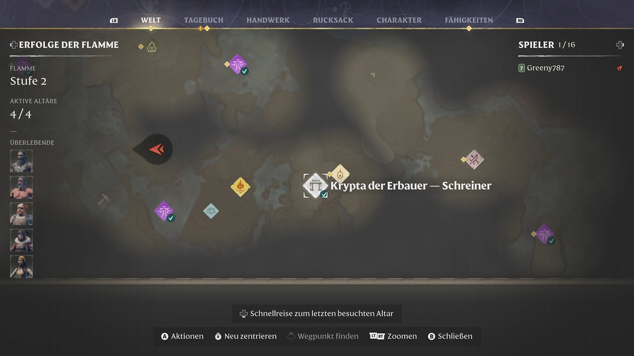 Location des Schreiners auf der Map