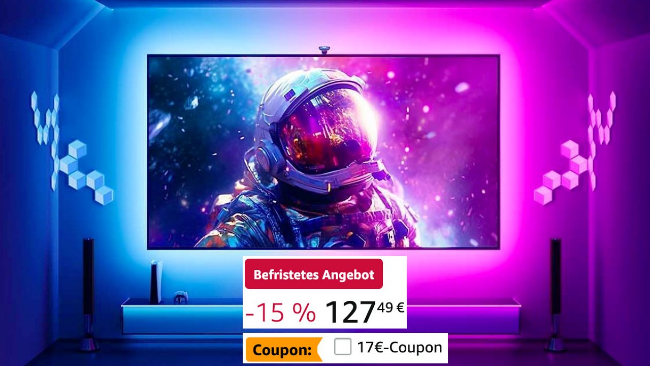 Dank Rabatt und zeitlich befristetem Coupon: "Ambilight" zum Nachrüsten nur 110,49€ - Govee Envisual T2 für Fernseher mit 55-65 Zoll