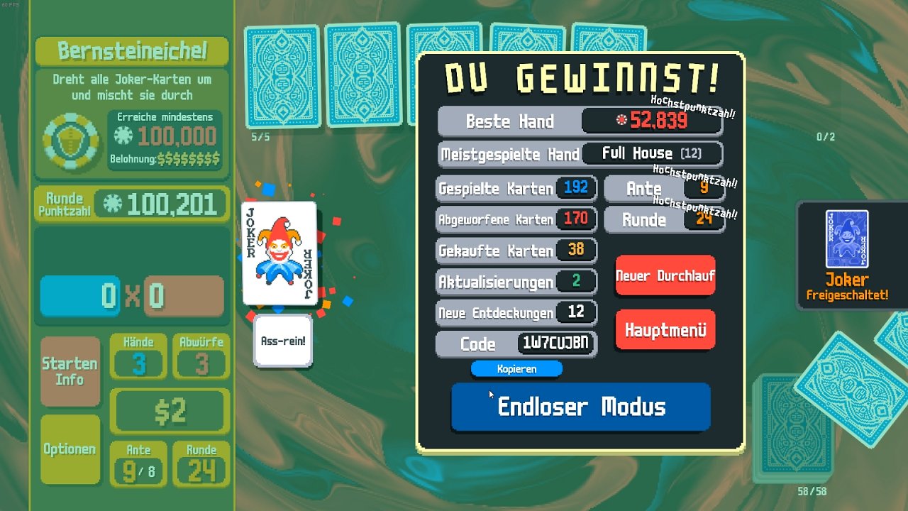 [23/02/2024] Den Überraschungs-Hit Balatro gibt es für kurze Zeit bei Steam zum historischen Tiefpreis.