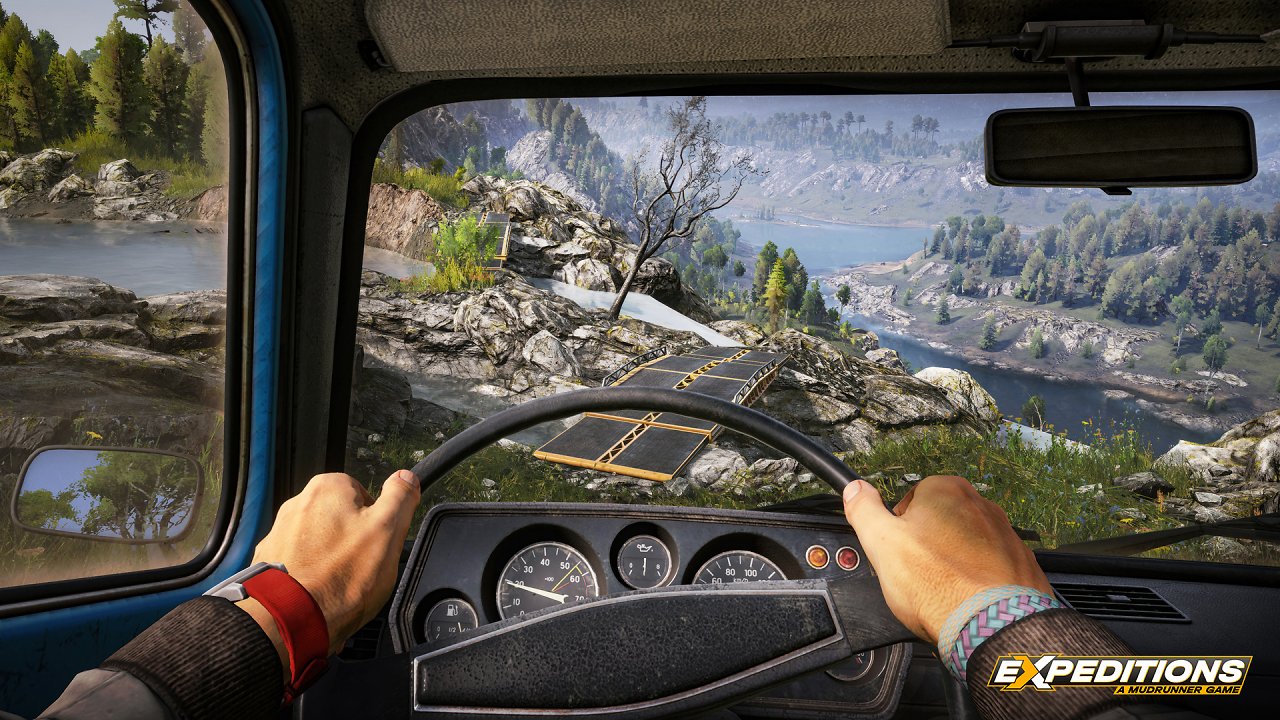 Blick aus der Cockpit-Perspektive.