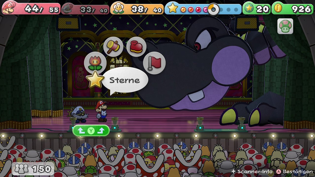 Drachenbosskampf in Paper Mario