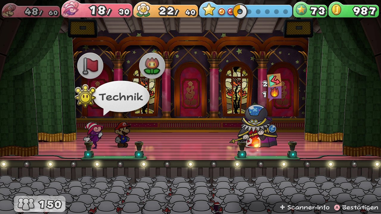 Der finale Kampf in Paper Mario Die Legende vom Äonentor