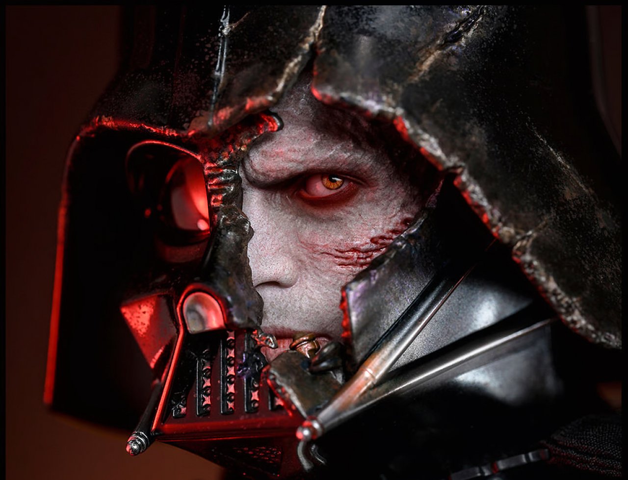 Hayden Christensen als ultra-realistische Darth Vader-Figur.