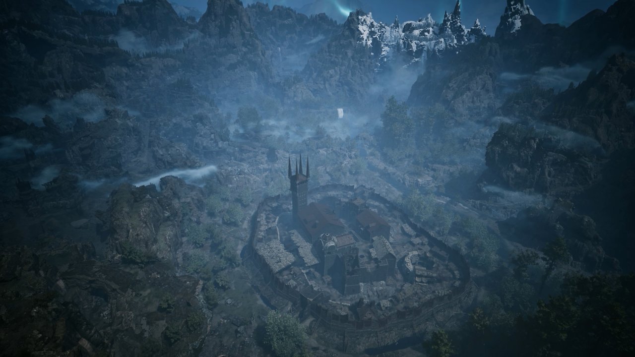 Ein Blick auf das alte Lager mit Umland