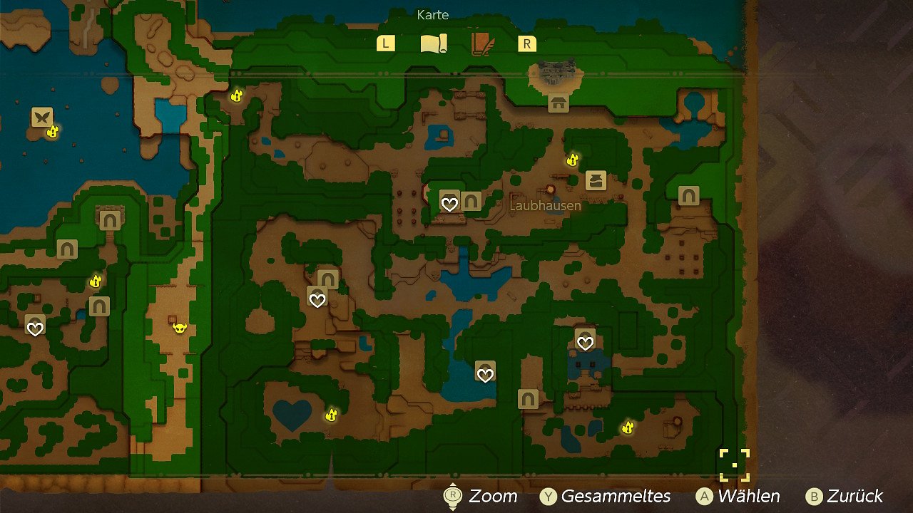 Zelda Echoes of Wisdom Karte Herzteile Phirone