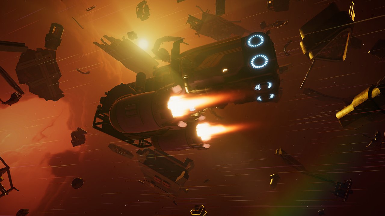 Truck fliegt in Star Trucker durch Trümmer