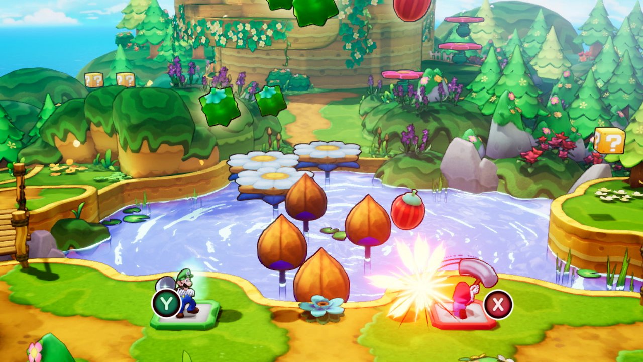 Luigi und Mario lassen die Blumen aufblühen