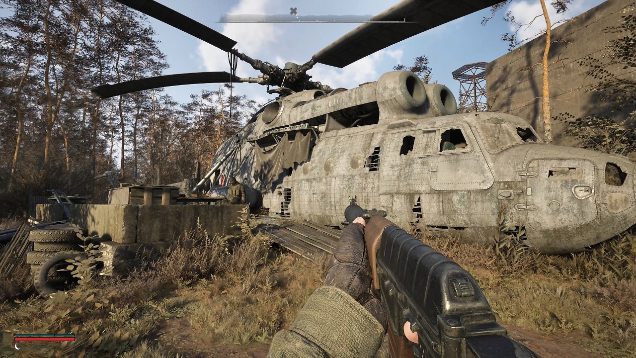 Abgestürzter Hubschrauber.