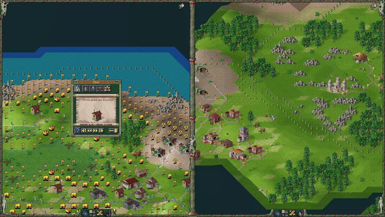 [17/12/2024] Wie im Vorgänger war auch Siedler 2 im Split-Screen zu zweit an einem PC spielbar. Eine absolute Ausnahme bei Aufbauspielen.