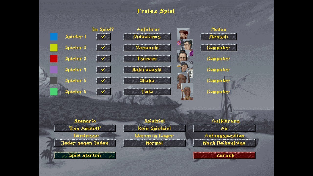 [17/12/2024] Neben den Kampagne bot Siedler 2 auch eine Vielzahl an Szenarien - teilweise mit richtig vielen Spielern.