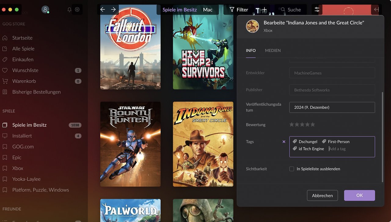 gog galaxy tags editieren