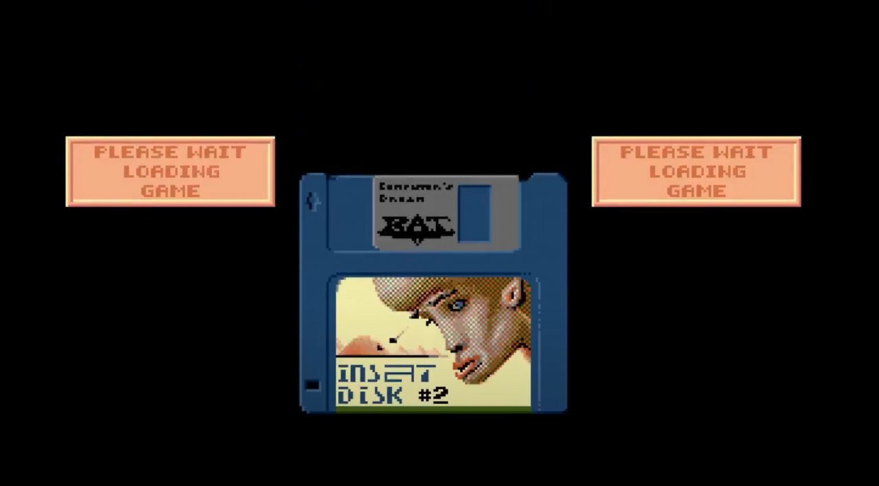 Der Disk-swapping-Screen für "B.A.T. (Bureau of Astral Troubleshooters)" auf dem Commodore Amiga.