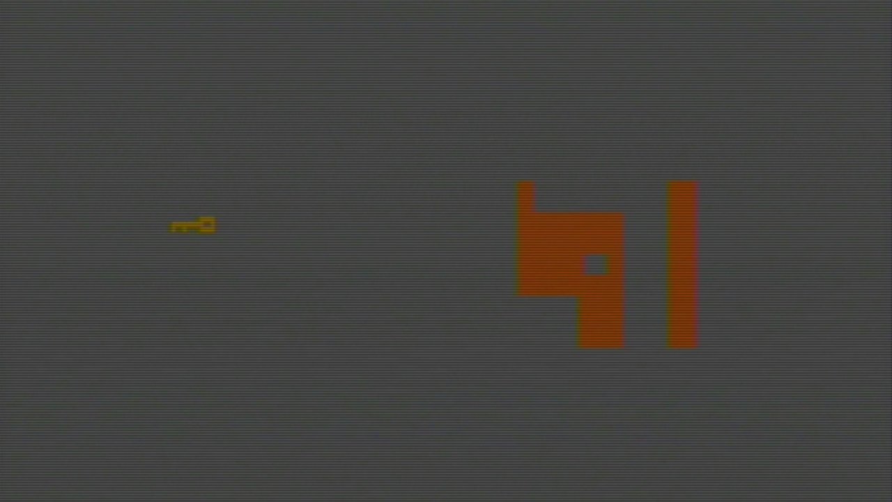 Ein Verlies im Dunkeln: Ich sehe ich immer nur einen Ausschnitt des Labyrinths (in Orange). Halb blind taste ich mich zum Schlüssel vor.