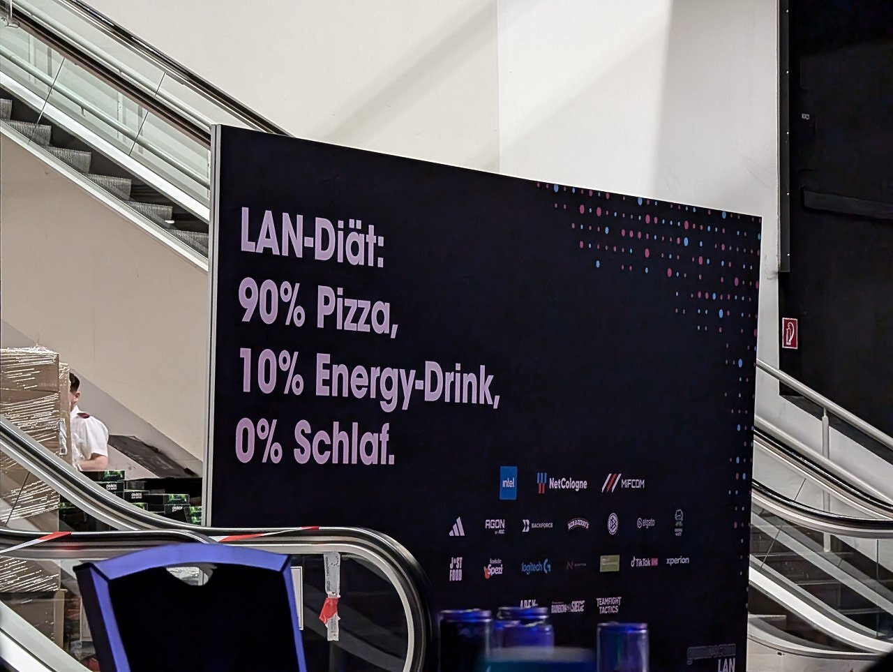 Aufsteller auf der gamescom LAN