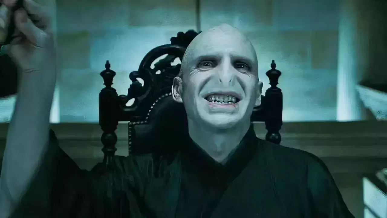 Ralph Fiennes als Voldemort in den Kinofilmen.