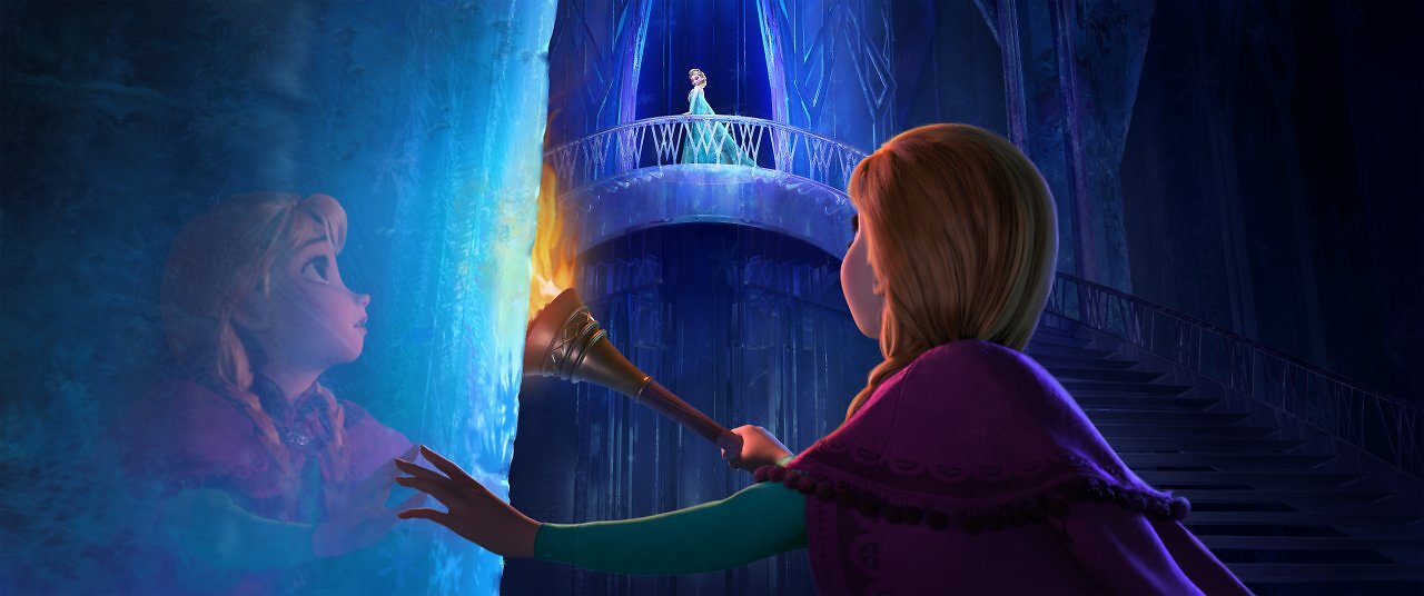 Anna blickt zu Elsa
